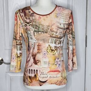 Jessica Max Graphic Tee Top Y2K